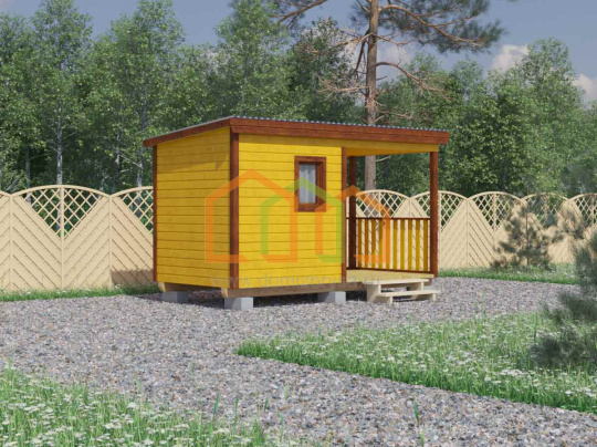 Хозблок с верандой эконом Герда (ЭСС)